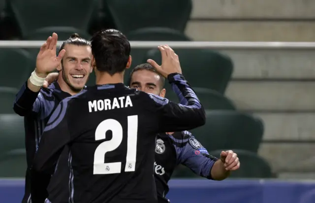 Gareth Bale celebrates