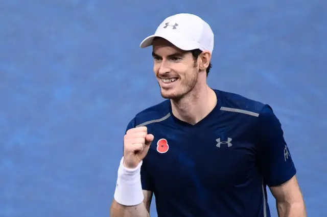 Andy Murray celebrates