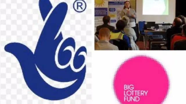 Lottery logo and classroom