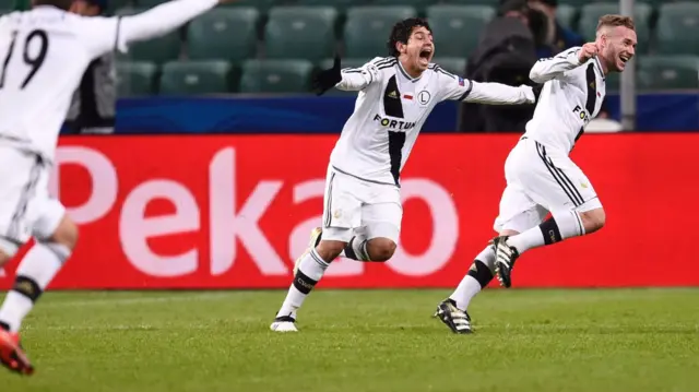 Thibault Moulin celebrates