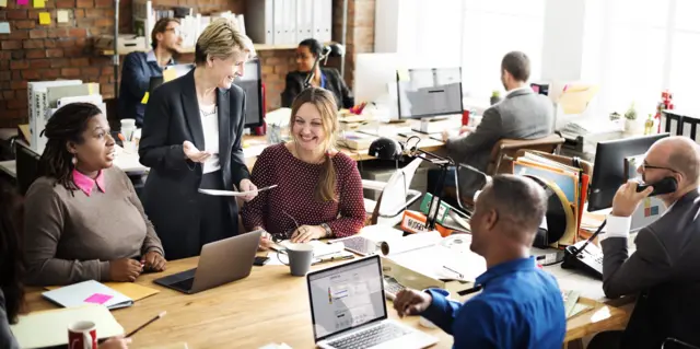 Workers in an office