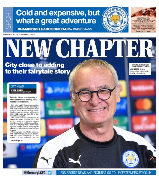 Leicester Mercury back page