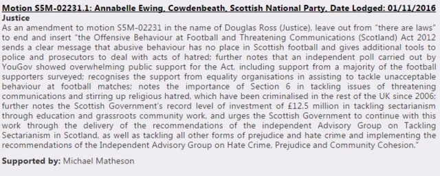 Scottish government amendment