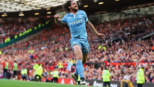 Joe Allen after scoring for Stoke City this season