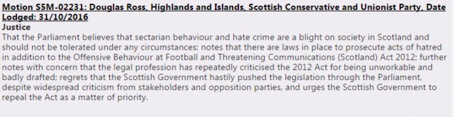 The Scottish Conservative motion