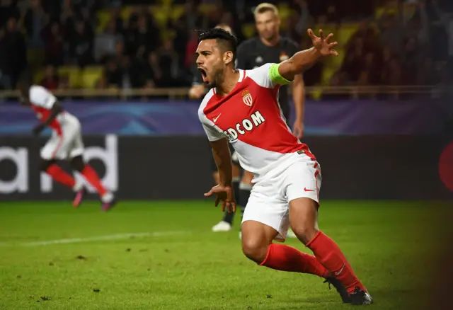 Radamel Falcao celebrates