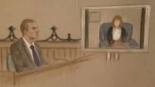 Courtroom drawing of Jeremy Forrest