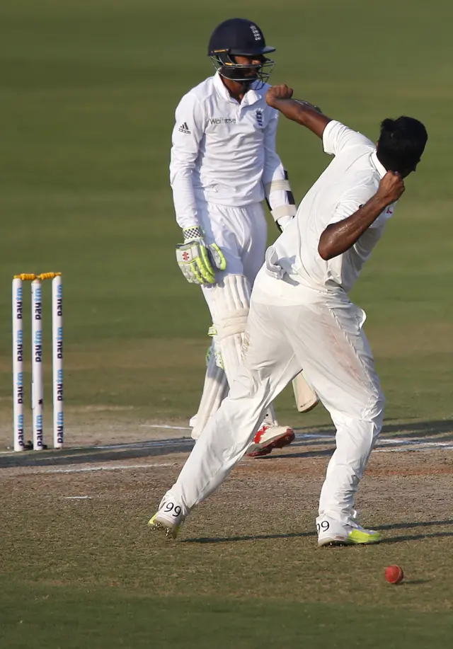 England's Hameed loses his wicket