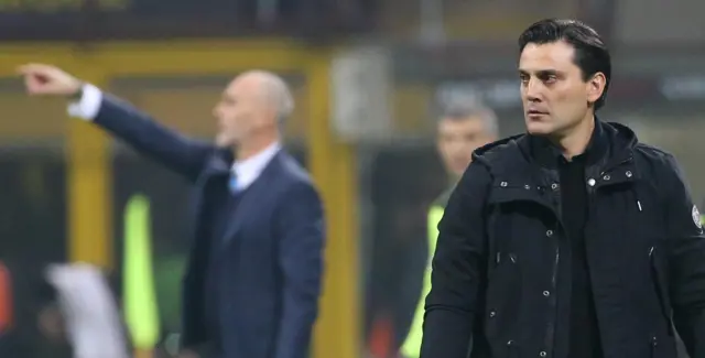 Vincenzo Montella reacts