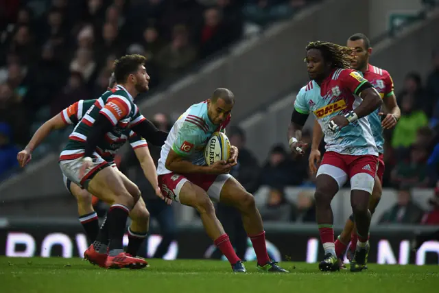 Leicester Tigers playing Harlequins