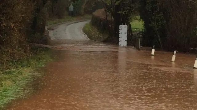 Flooded road