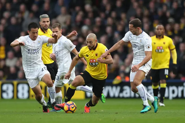 Leicester City playing Watford