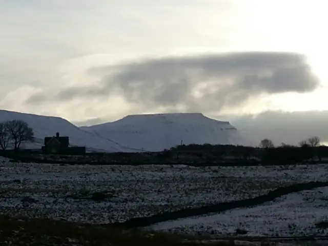 Snow on hills