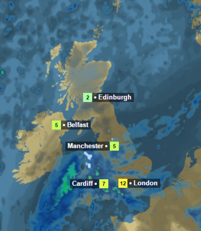 Heavy rain across the UK