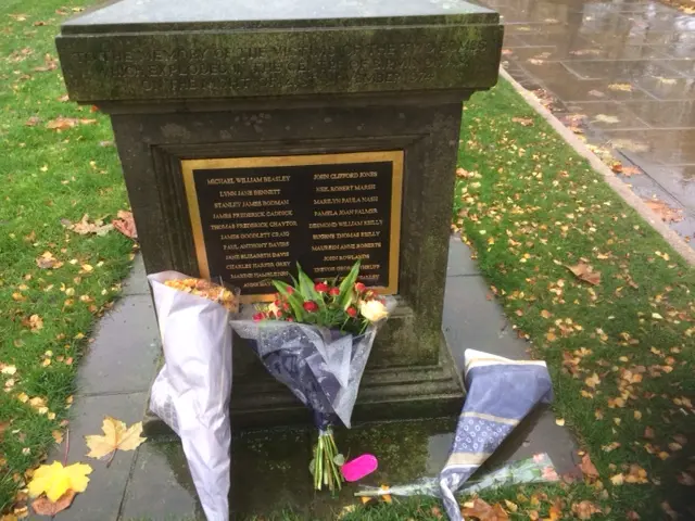 Flowers at grave