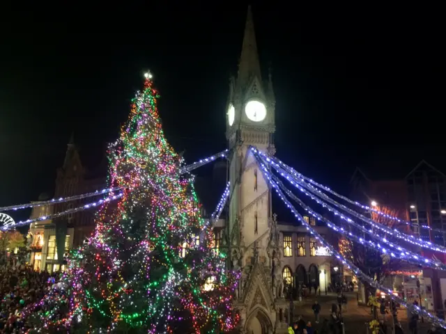 Christmas tree in Leicester