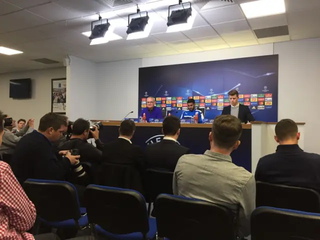 Claudio Ranieri and Riyad Mahrez press conference