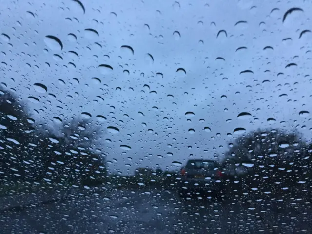 Rain on window