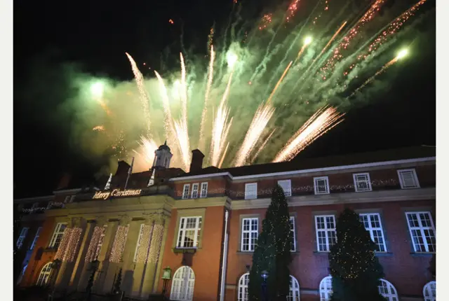 Fireworks behind Nuneaton council house