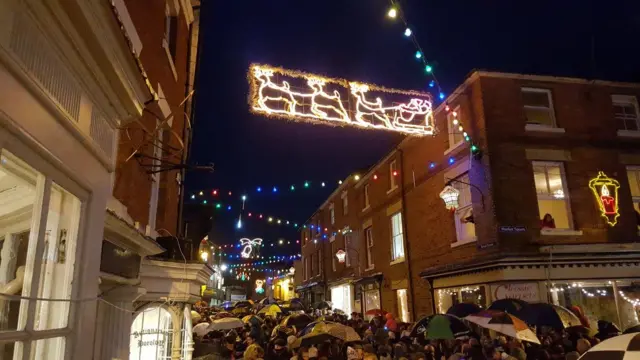 Christmas lights in Bromyard