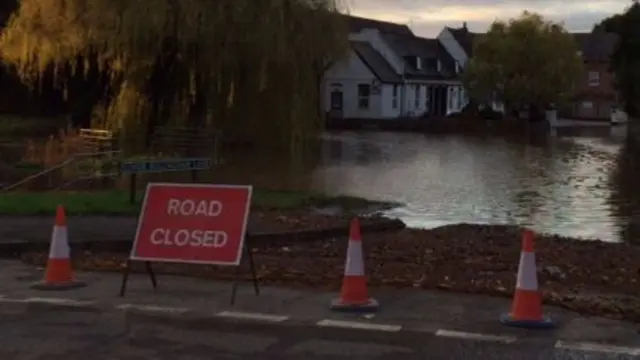 Road closed sign