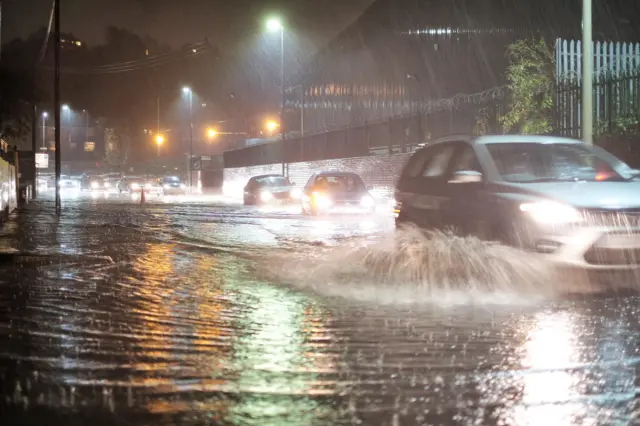 Flooded road