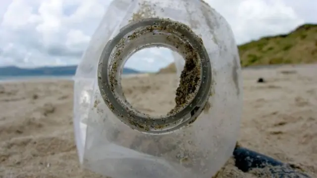 Bottle on a beach