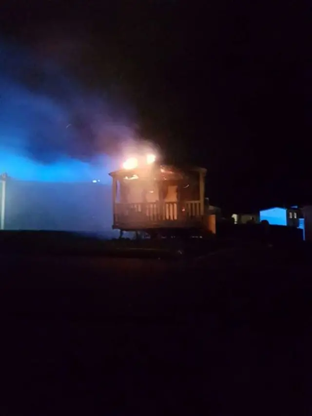 Fire at caravan park in St Leonards