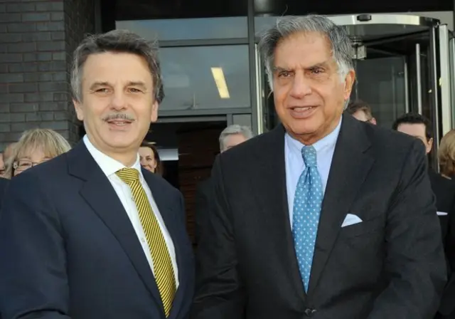 Dr Ralf Speth, Jaguar Land Rover chief executive; and Ratan Tata interim chairman, of the Tata Group