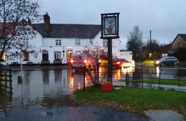 Flooded road