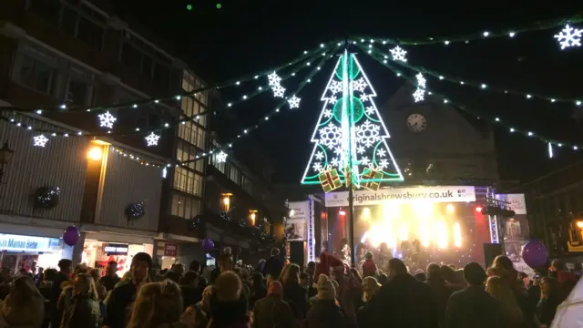 Shrewsbury Christmas lights