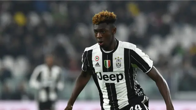 Moise Kean making his debut for Juventus