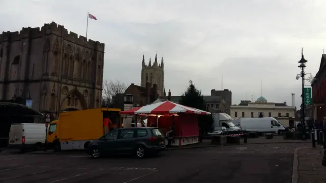 Preparations for the Christmas Fayre in Bury