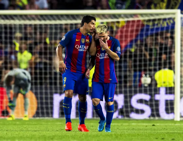 Luis Suarez and Lionel Messi