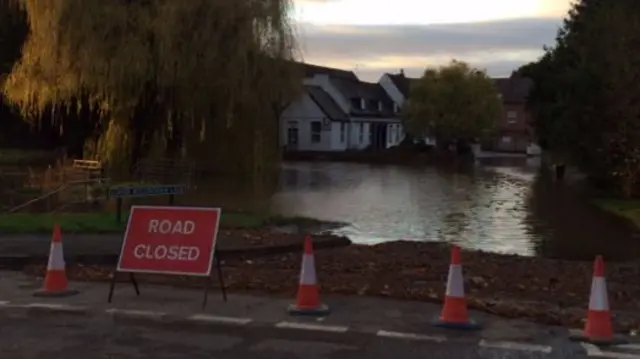 Road closed due to flooding