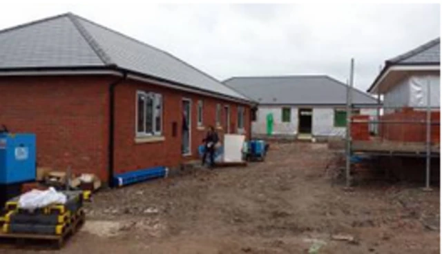 New bungalows being built in Prees