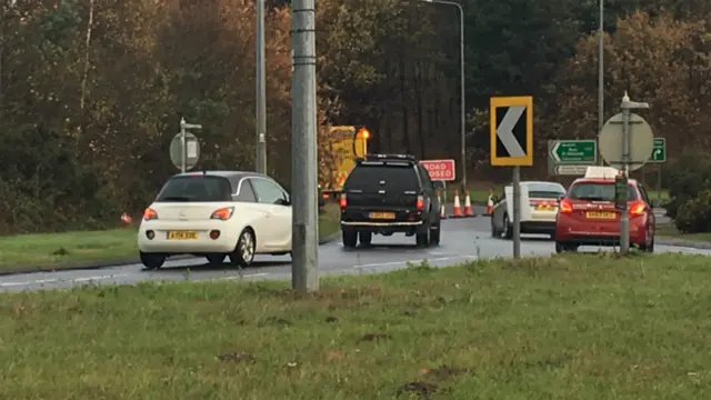 Road closed at Seven Hills