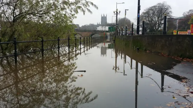 Flooded footpath