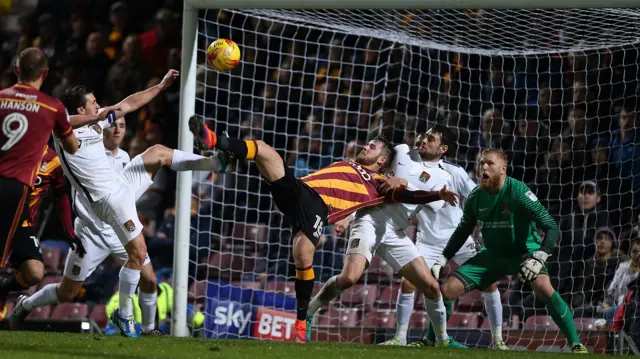 Northampton Town against Bradford