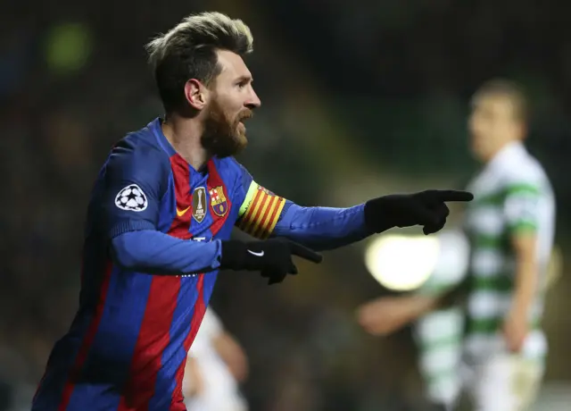 Lionel Messi celebrates