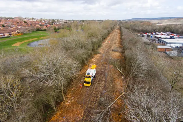 East West Rail - a section of old track bed in Buckinghamshire.