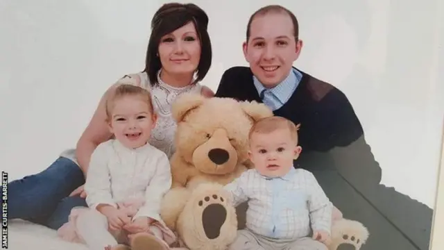 The Curtis-Barrett family soon after Freddie was born