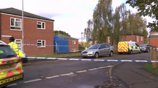 Police activity outside the Bowers Avenue address