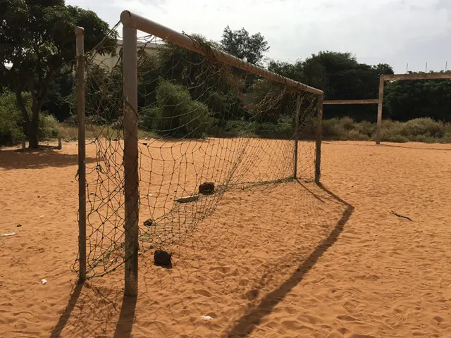 The school football pitch where Dia played as a child