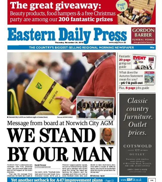 Front page of the EDP