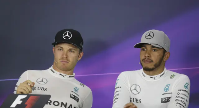 Nico Rosberg and Lewis Hamilton