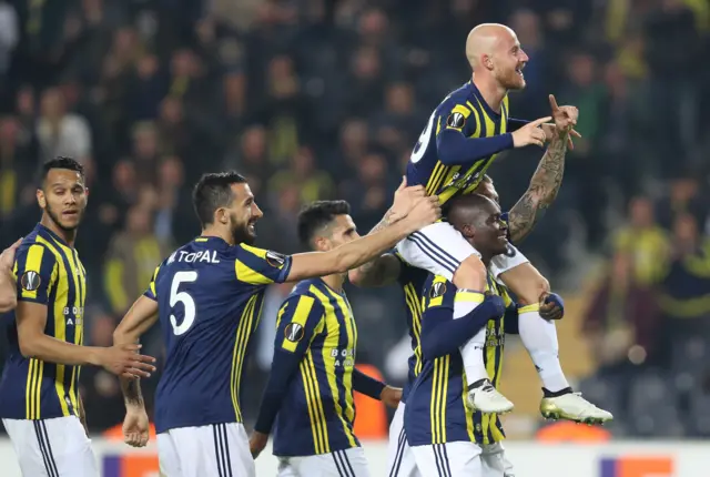 Fenerbahce celebrate