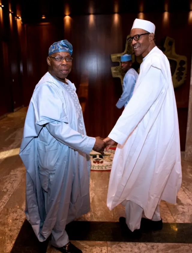 Olusegun Obasanjo and Muhammadu Buhari