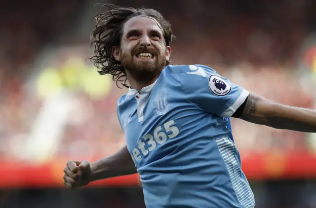 Joe Allen celebrates