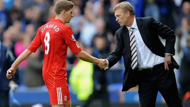 David Moyes and Steven Gerrard